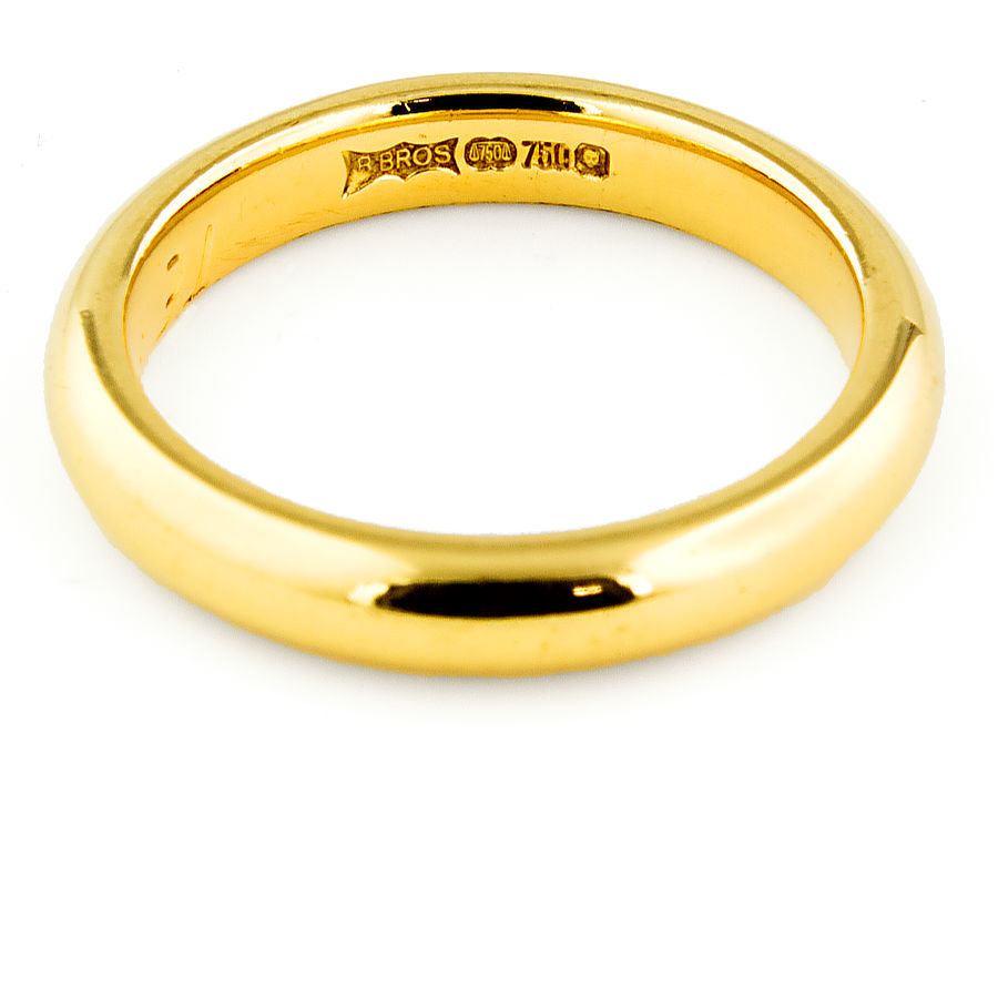 18ct Gold 4.5g Wedding Ring Size J